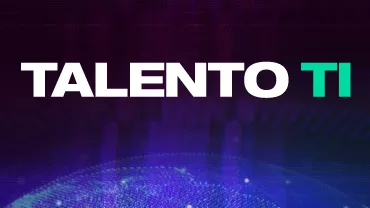 Texto 'Talento TI' en fondo oscuro con diseño tecnológico.