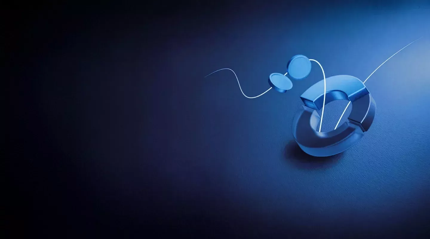 Icono de monedas representando el sector financiero